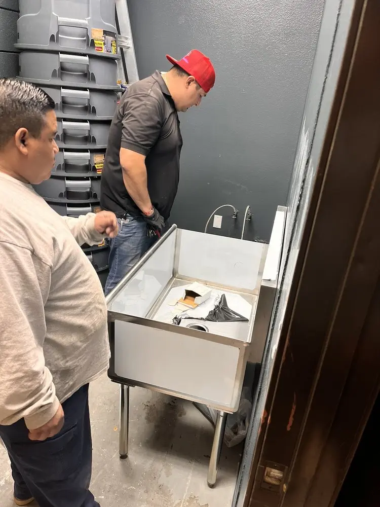 Commercial plumbing and sink installation in Holtzinger